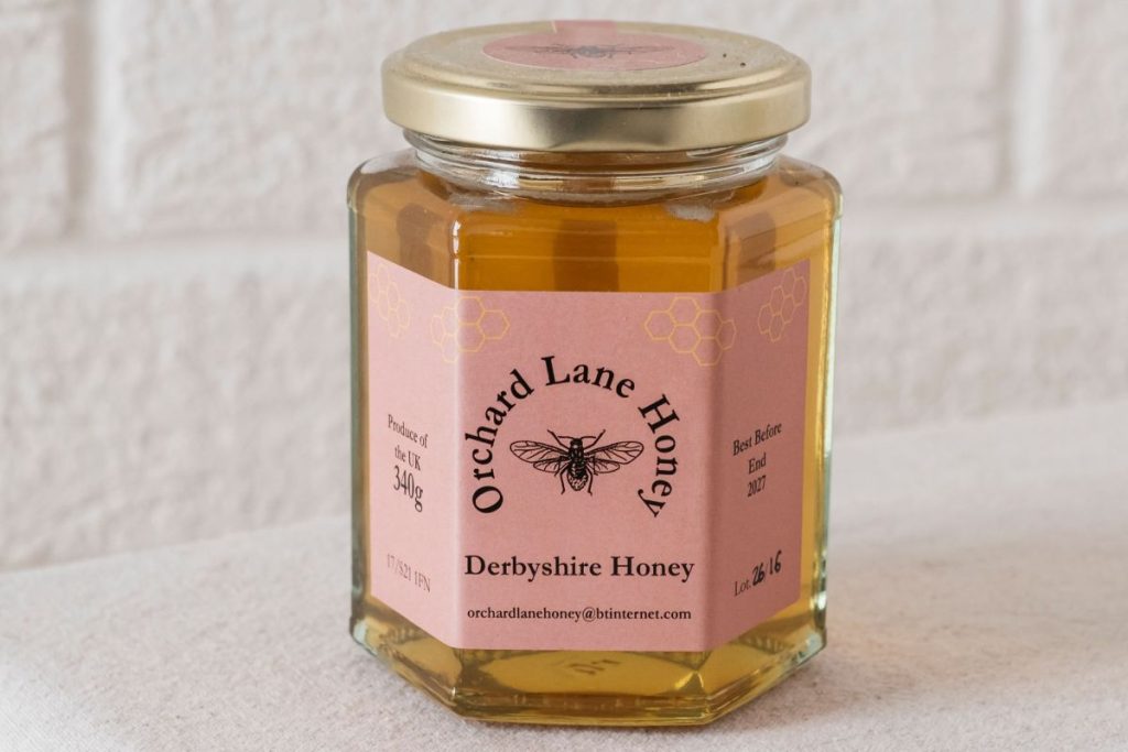 340g jar of Derbyshire Honey from Sheffield